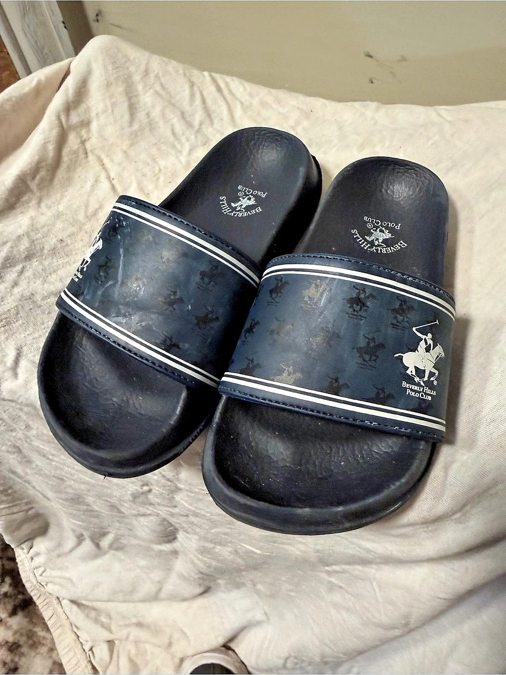 Polo Ralph Lauren Polo Club slides Blue & Black